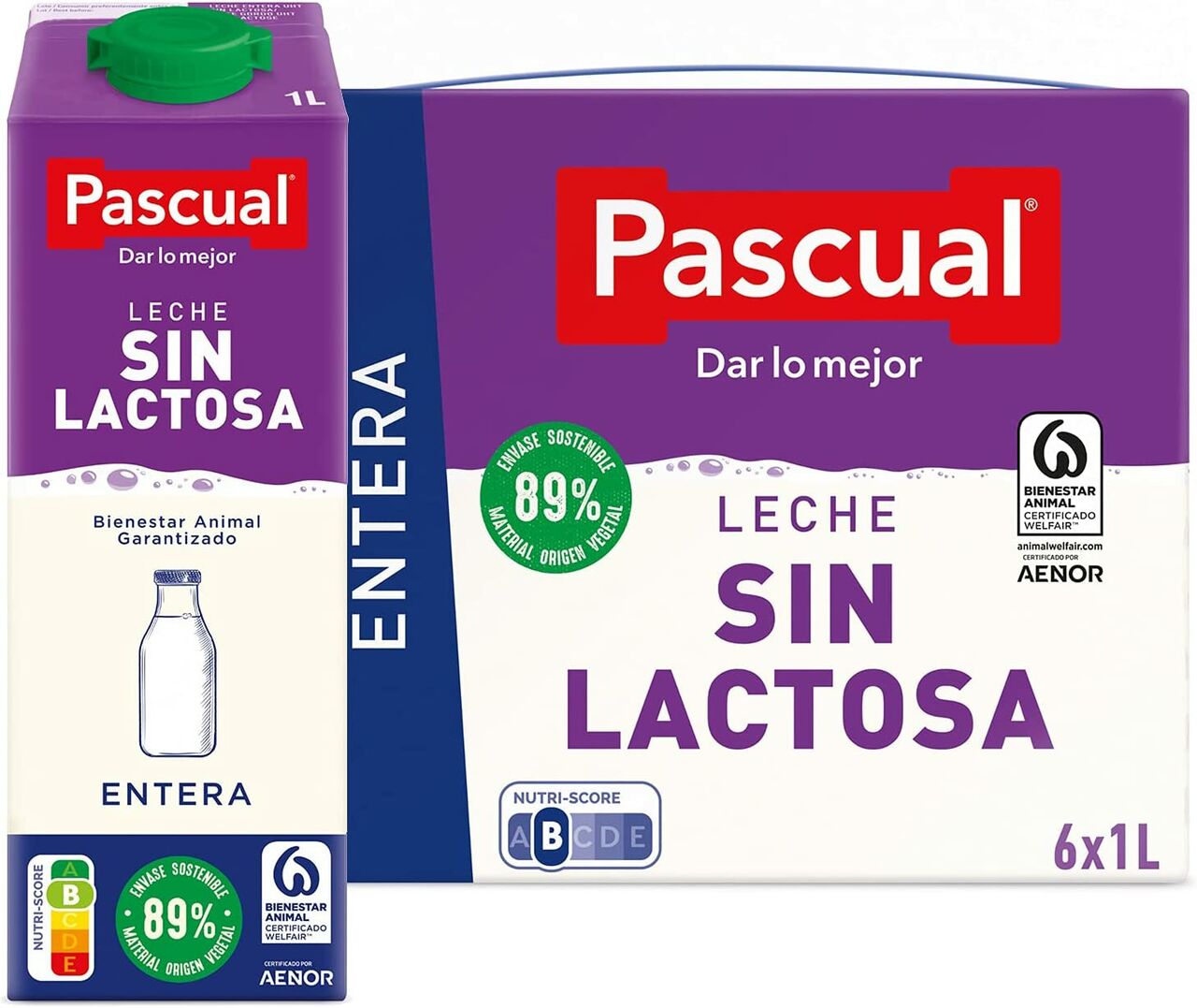 1 litro Leche entera Pascual