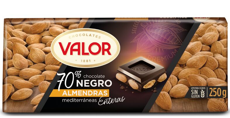 Chocolate Con Leche Y Almendras Valor 250 Gr